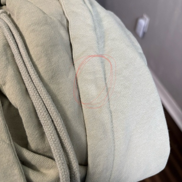 Sz S Sleeveless Light Green Sage Hoodie Pocket Drawstring Elastic Waistband Y2K - Picture 9 of 9